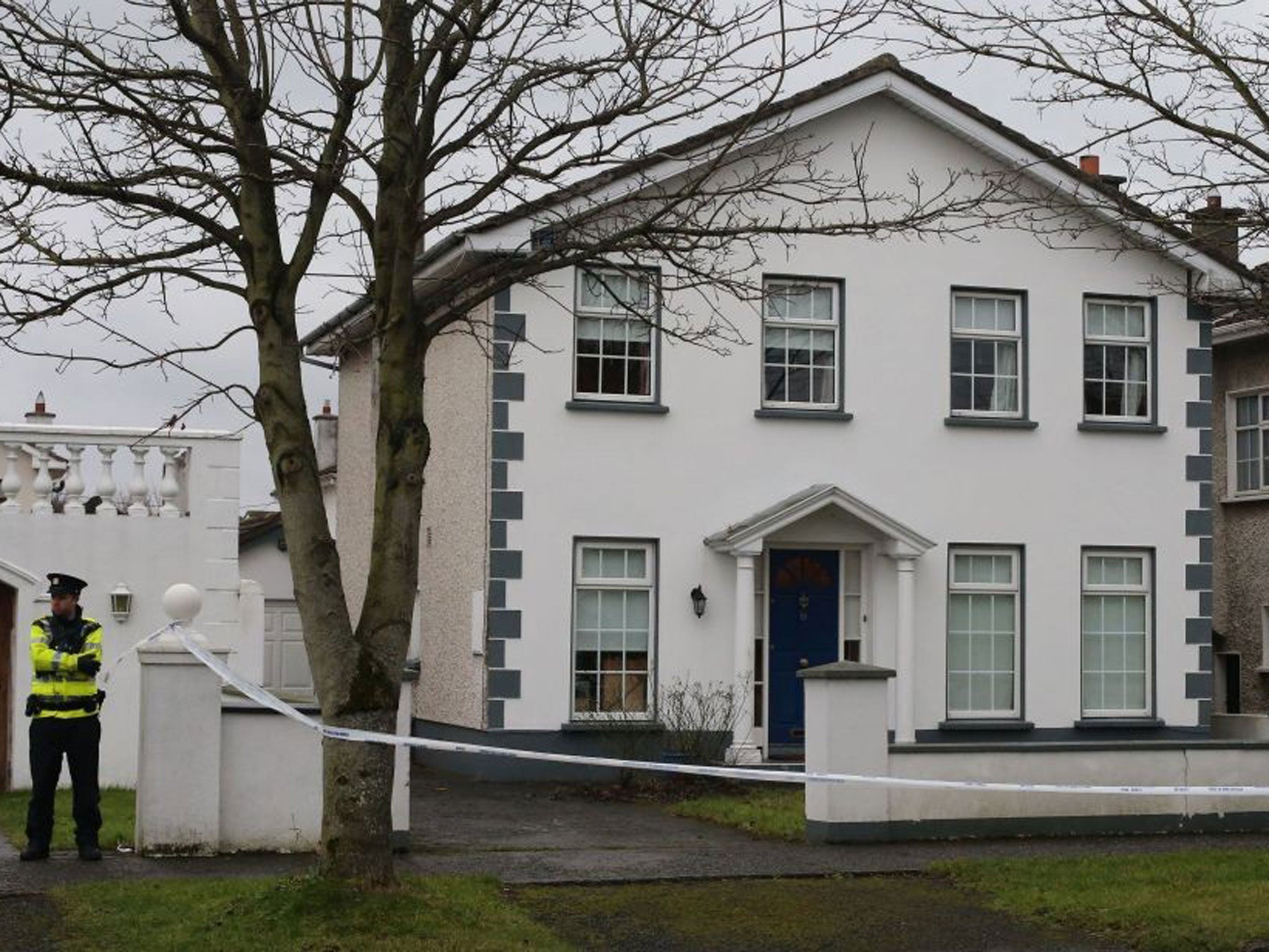 The scene in Castleknock, north Dublin where Tom O'Gorman was stabbed to death