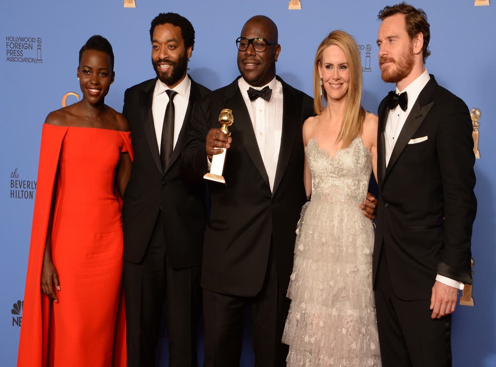 12 Years A Slave: Steve McQueen with the Golden Globe award for best motion picture (drama)