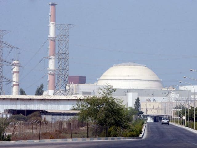 A 2010 photograph showing an general view of the nuclear power plant in Bushehr, Iran
