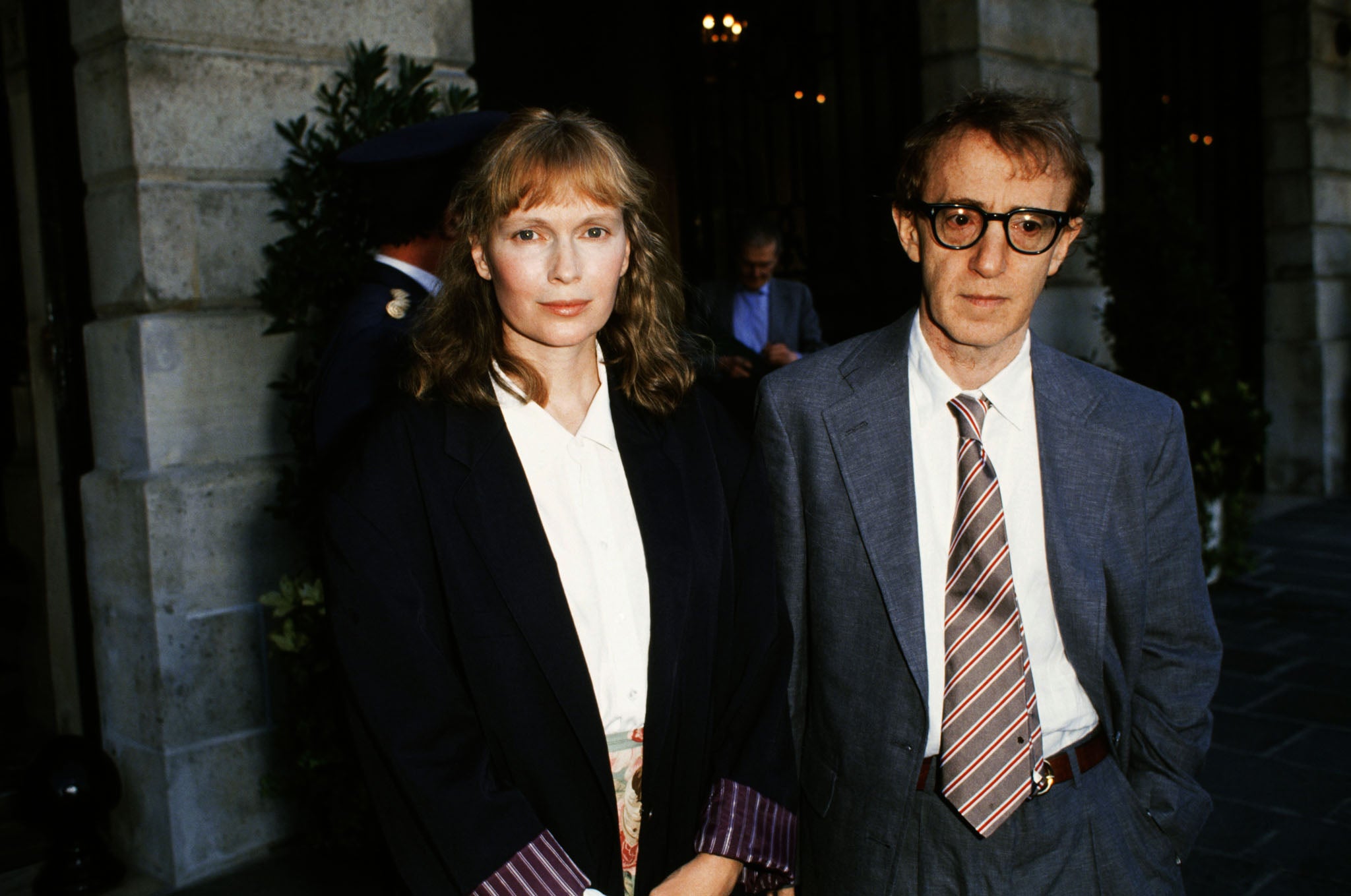 Mia Farrow and Woody Allen together in 1989