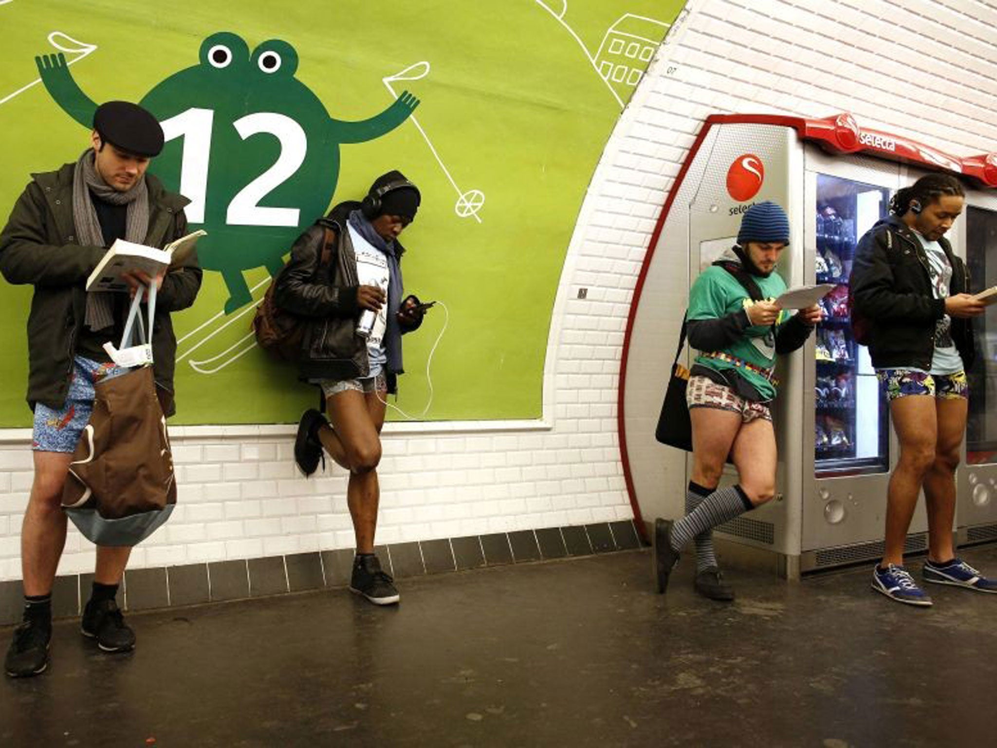 In Pictures: No pants day on the subway | The Straits Times