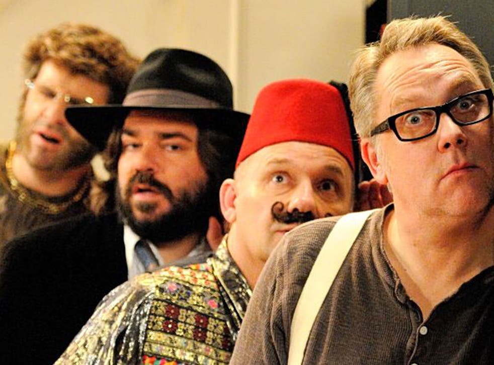 Playing it by ear: Dan Skinner, Matt Berry, Bob Mortimer and Vic Reeves in 'House of Fools'