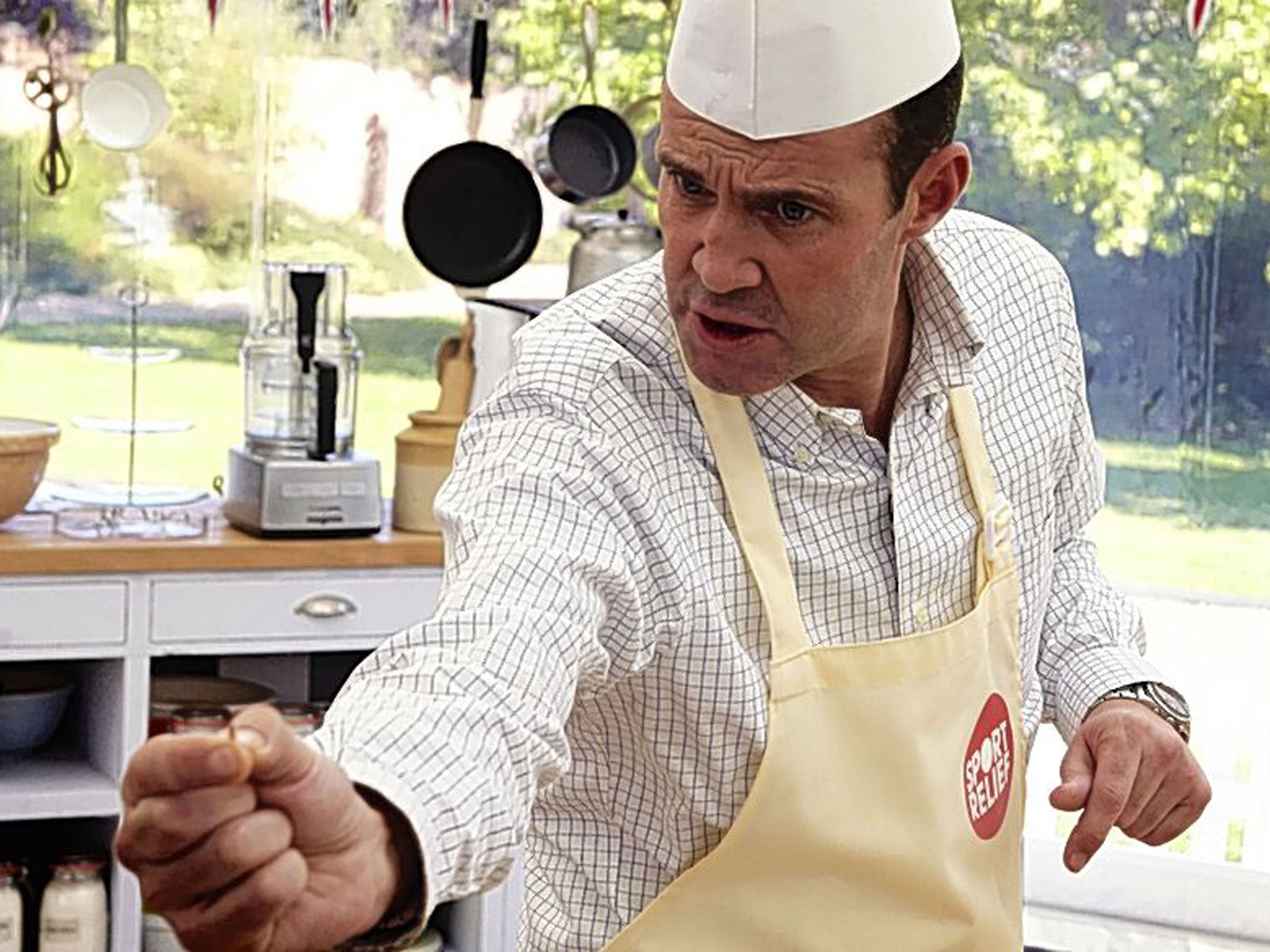 Flour power: Johnny Vaughan in 'The Great Sport Relief Bake-Off