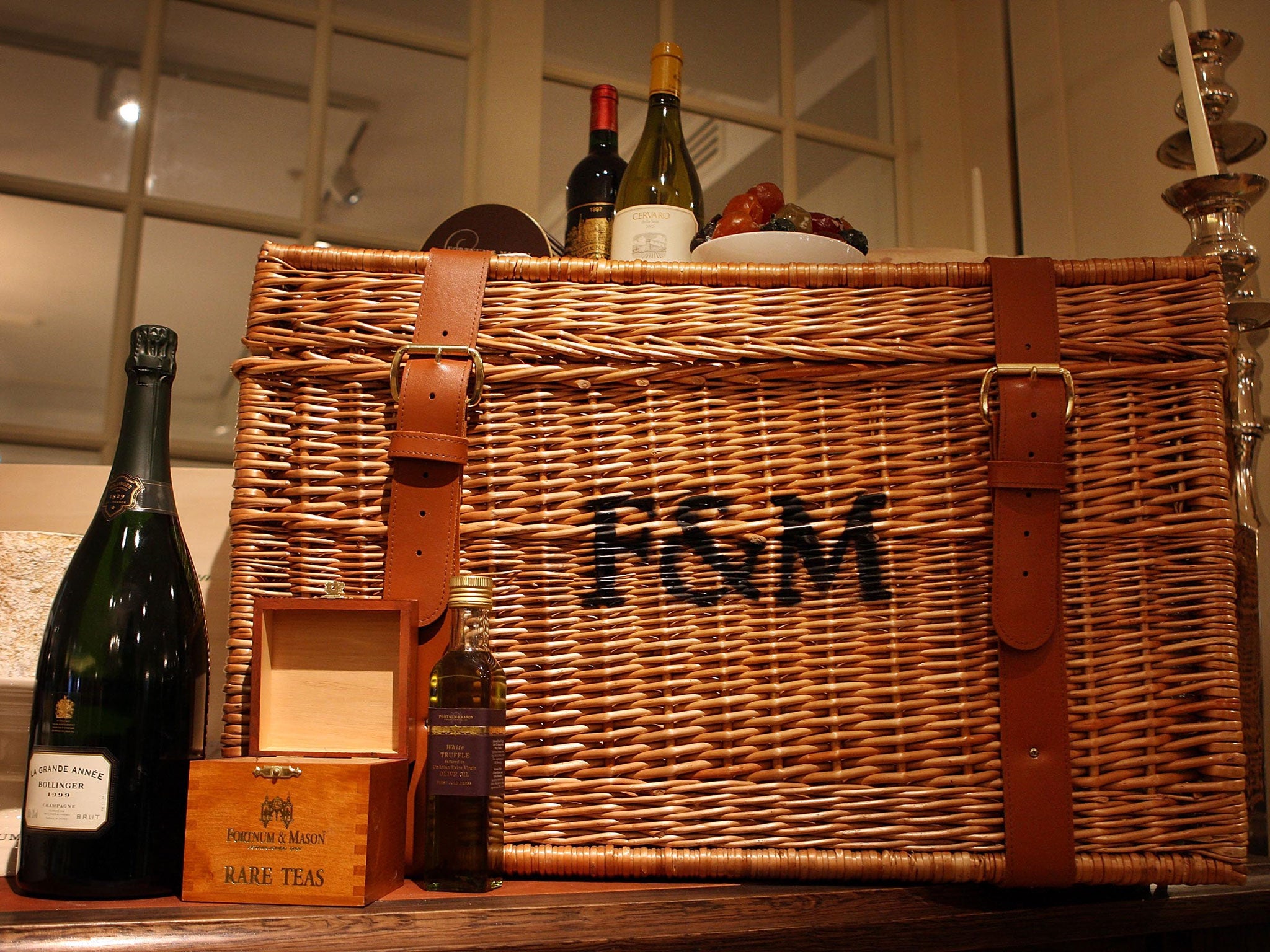 Fortnum & Mason's hamper sales surged by 15 per cent in the run-up to Christmas