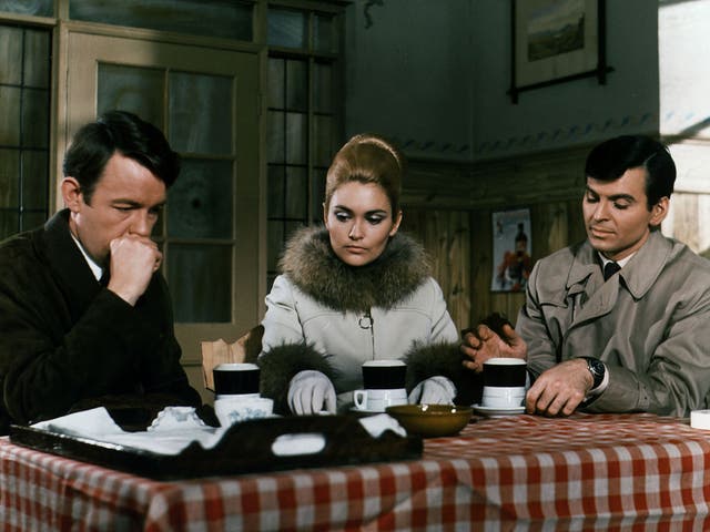 'Champions of law, order and justice': from left to right, William Gaunt as Richard Barrett, Bastedo as Sharron Macready and Stuart Damon as Craig Stirling