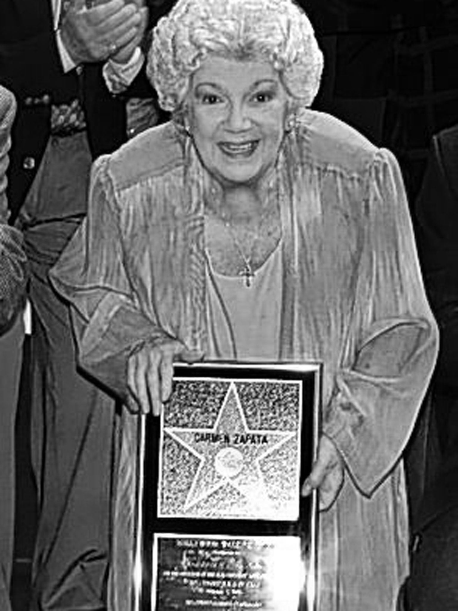 Zapata in 2003, receiving her star on the Hollywood Walk of Fame
