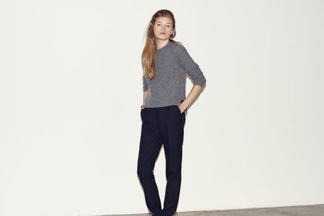 Woollen wonders: Model wears jumper £165, & Daughter, and-daughter.com