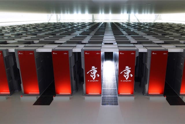 The K supercomputer in Japan.