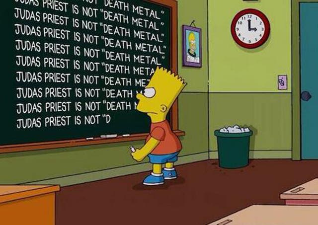 Bart Simpson chalks the show's apology on the detention blackboard during the opening credits