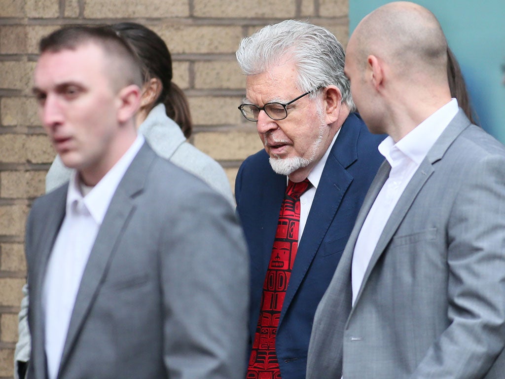 Rolf Harris arrives in court today