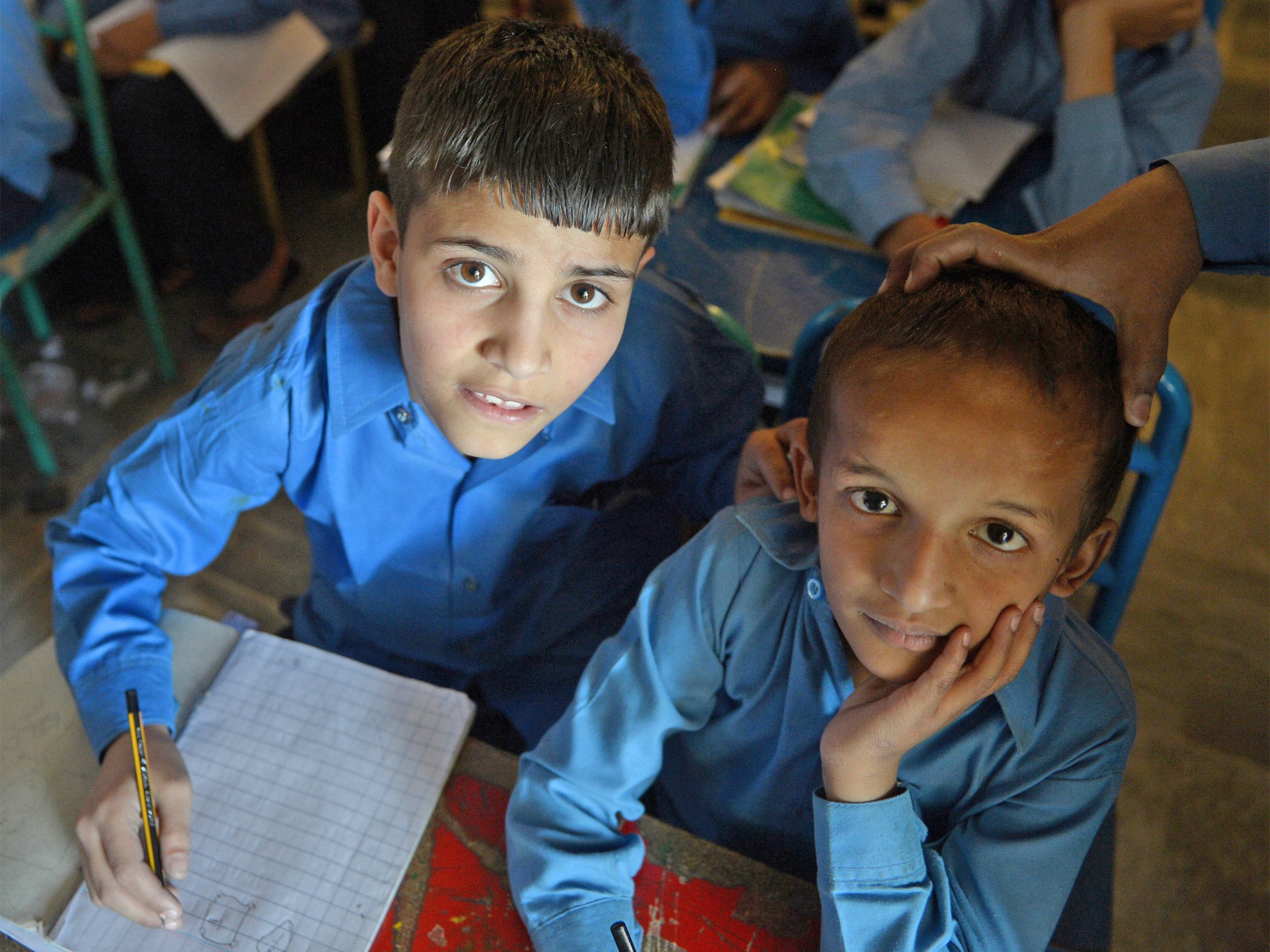 Pupils at school in Rawalpindi, Pakistan. The sex ratio of second-born children was heavily biased in the families of mothers born in Pakistan and Afghanistan