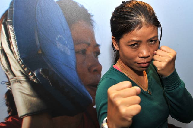Olympic Boxer, Mary Kom at the London launch of Vodafone's Firsts initiative.