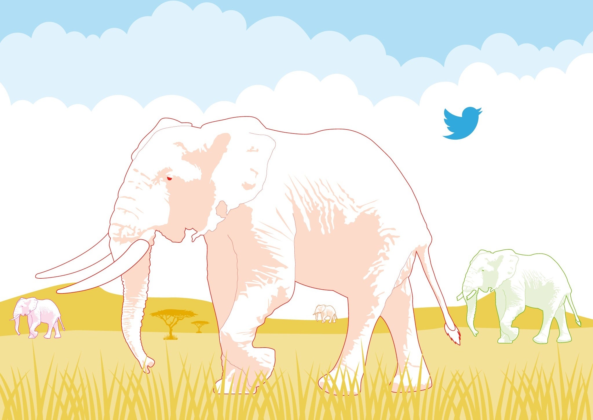 You can follow four elephants at #elephantslive