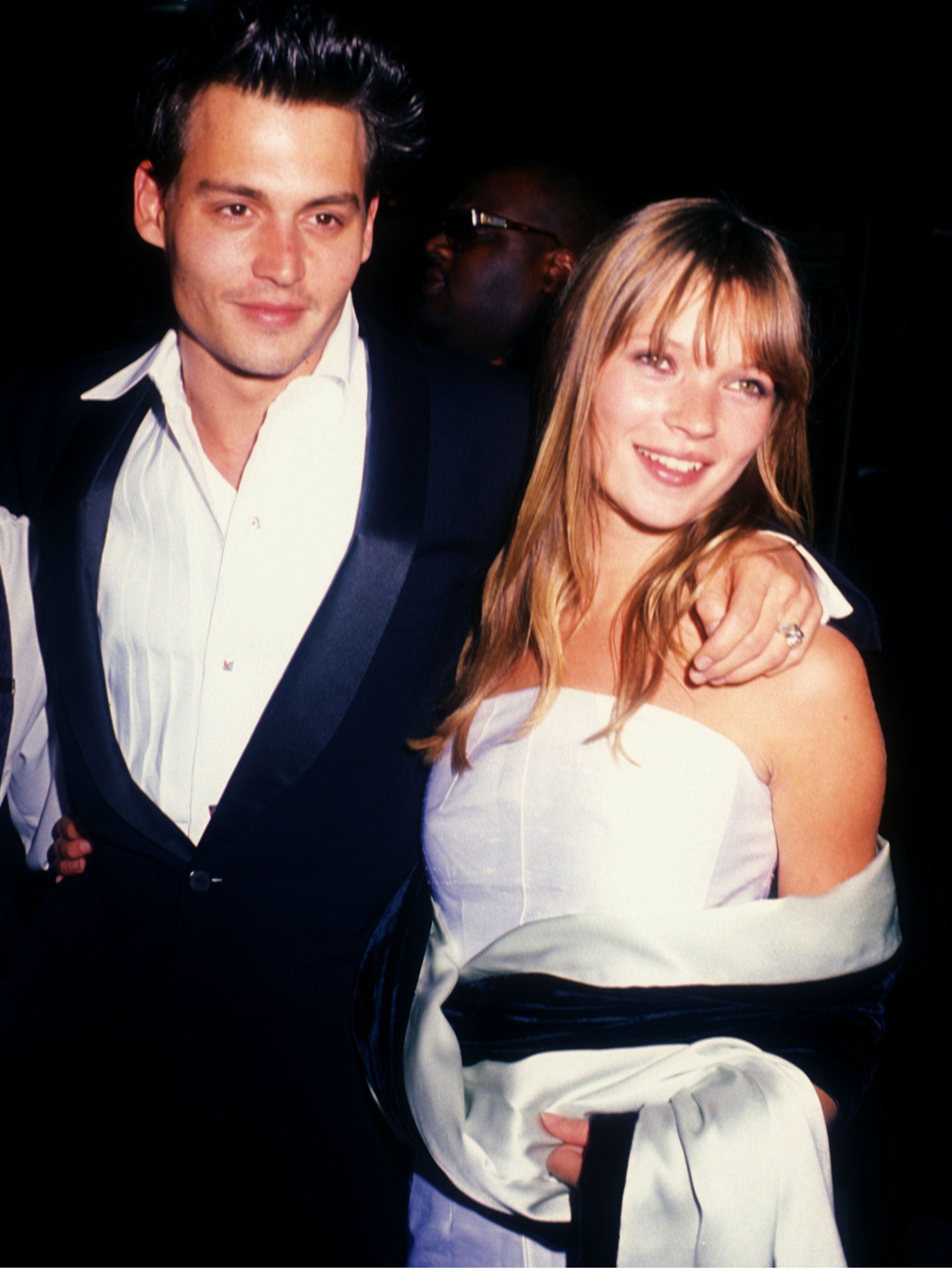 Johnny Depp and Kate Moss during 'Don Juan De Marco' Beverly Hills Premiere at The Academy in Beverly Hills