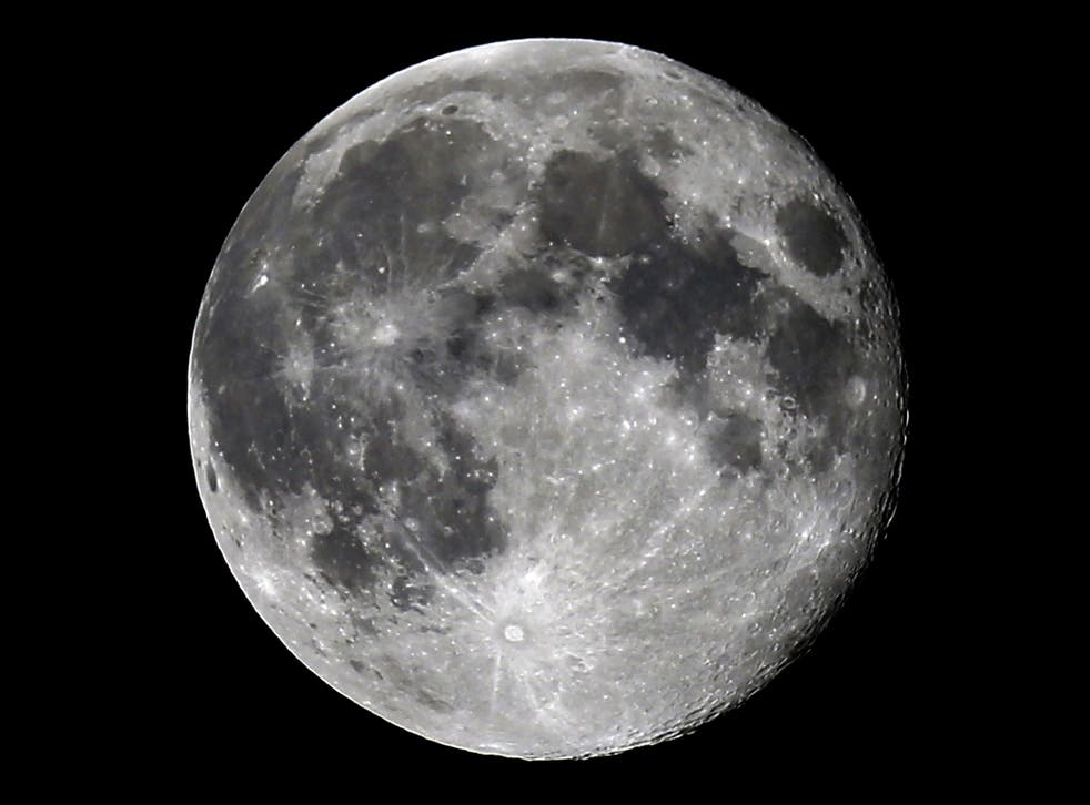 Photo of the full moon, on August 21, 2013 in Nice, southeastern France.
