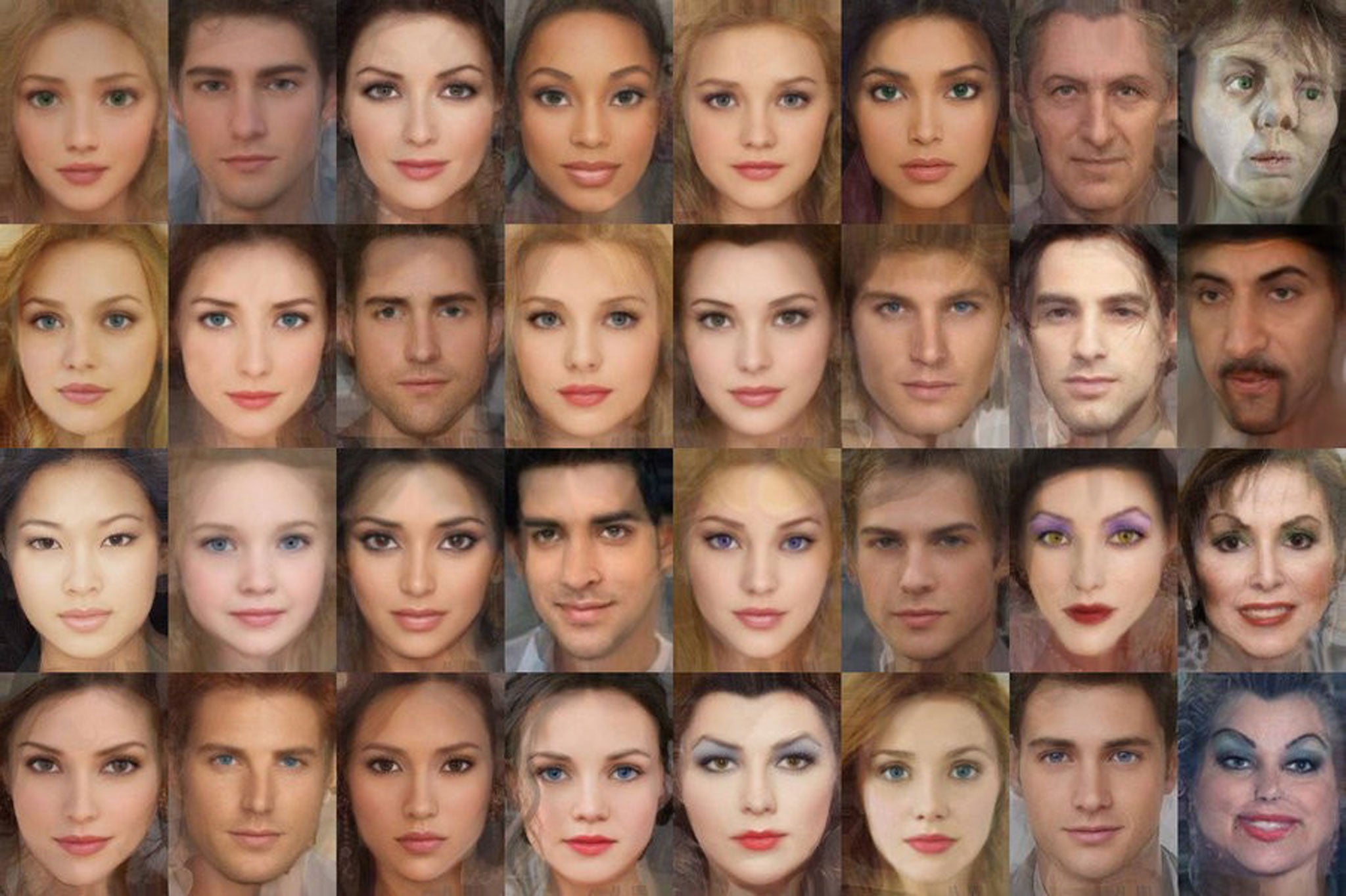 From left to right, top row: Rapunzel, Flynn Rider, Mother Gothel, Tiana, Charlotte La Bouff, Esmeralda, Frollo, Quasimodo; second row: Giselle, Jane, Tarzan, Cinderella, Belle, Prince Adam, Gaston, Jafar; third row: Mulan, Alice, Jasmine, Aladdin, Aurora