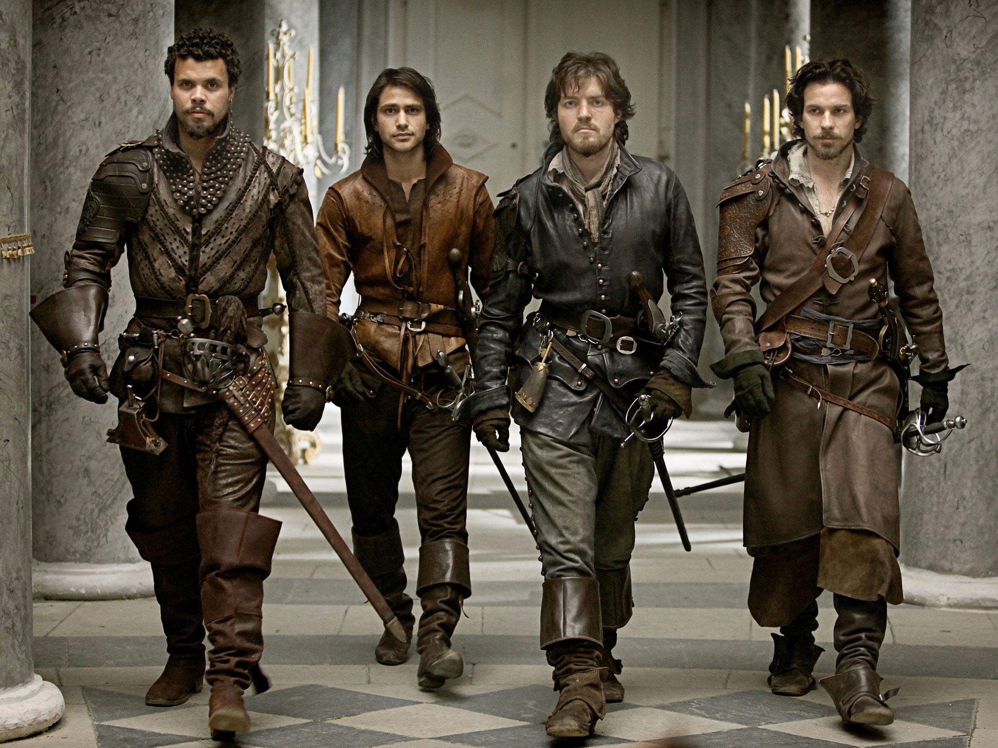 All for one and one for all: Porthos, d'Artagnan, Athos and Aramis in the new BBC production