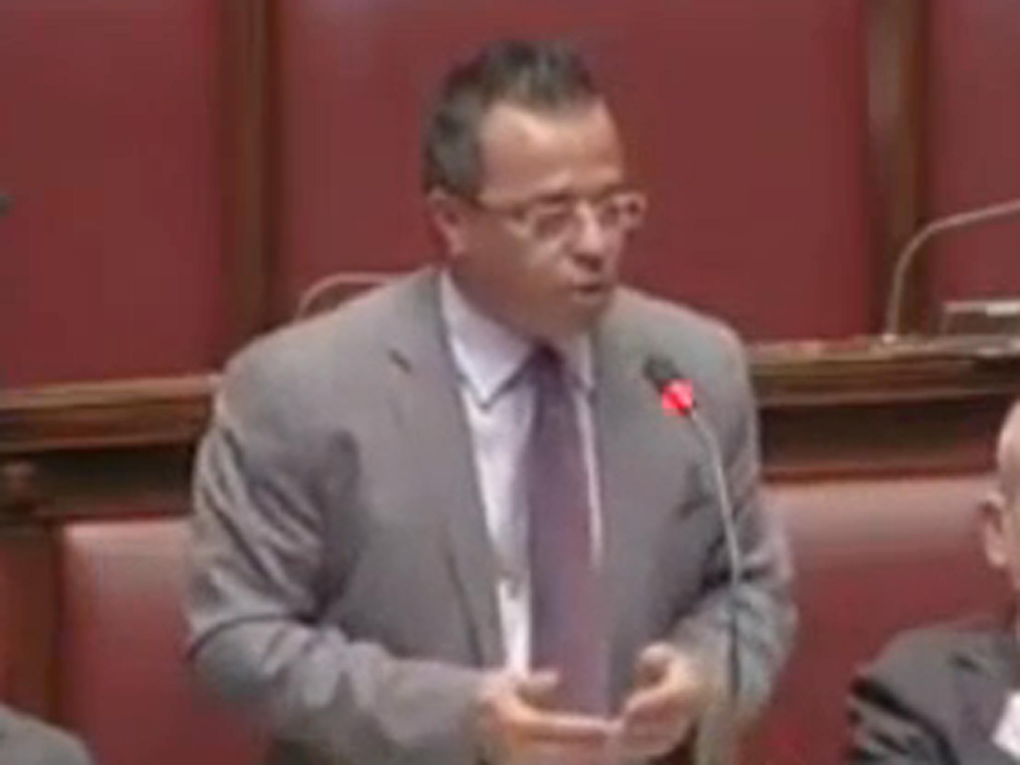 Italian MP Gianluca Buonanno speaking about anti-immigration policy in Parliament when he made the comments