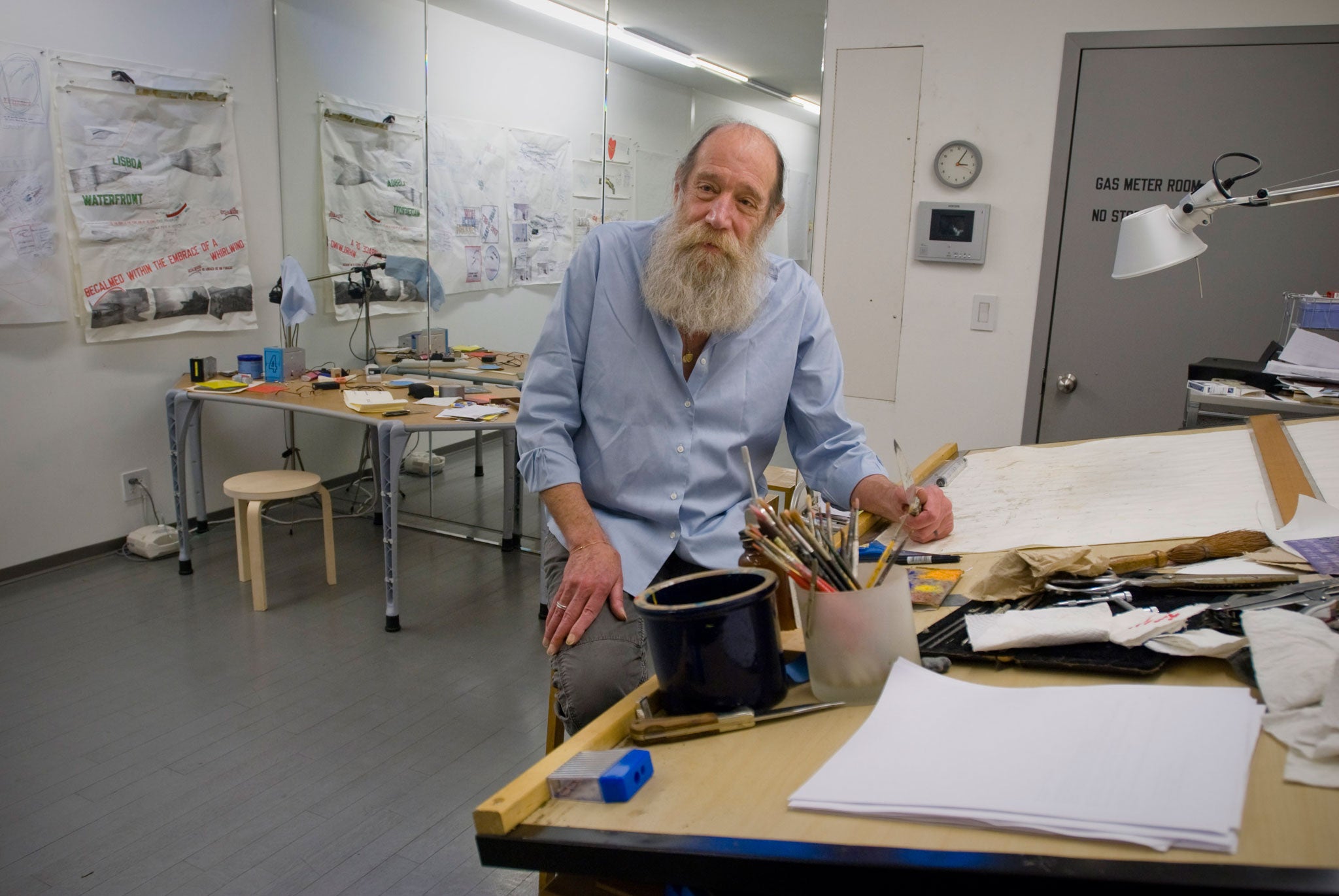 Brush hour: Lawrence Weiner in his New York City studio