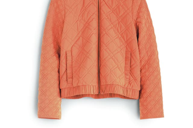 Peachy: Hobbs quilted jacket, £129, hobbs.co.uk