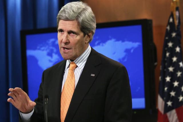 John Kerry makes a statement on Syria at the State Department