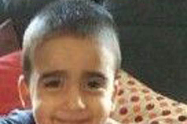 A police handout of three-year-old Mikaeel-Kular