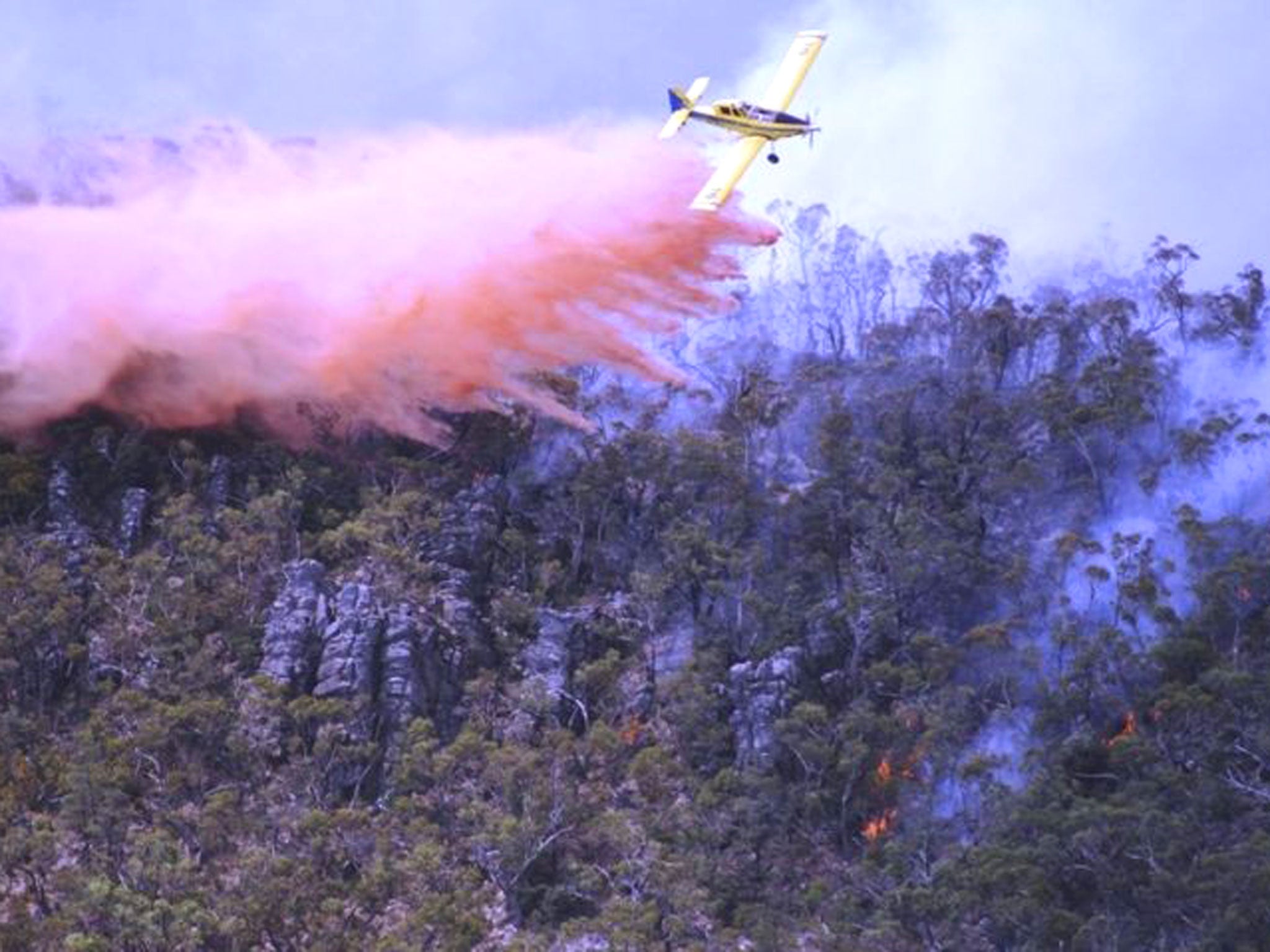 Fires burning throughout Victoria's Grampians region in South East Australia