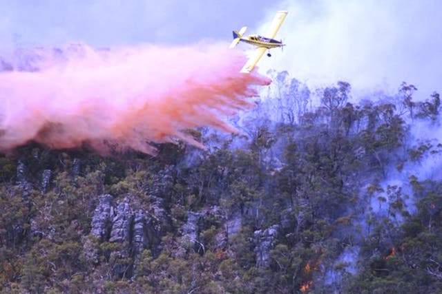 Fires burning throughout Victoria's Grampians region in South East Australia