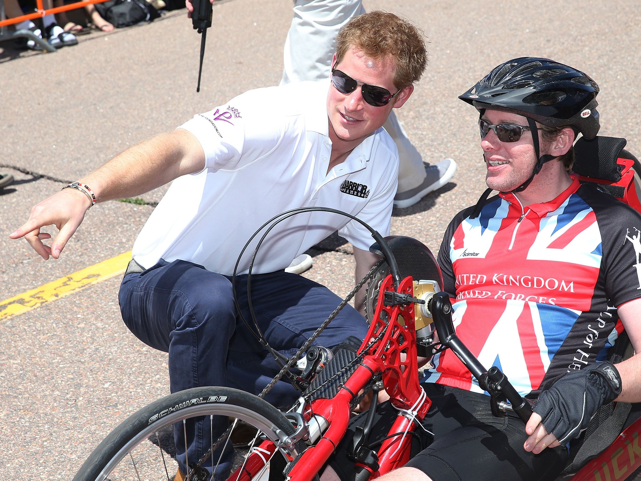 Prince Harry at the Warrior Games during his May 2013 visit to the US