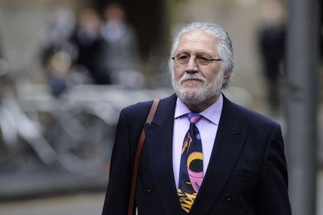 Dave Lee Travis, whose real name is David Patrick Griffin, arrives at Southwark Crown Court, pictured on 17 January.