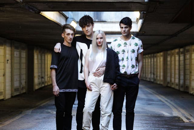 The members of Clean Bandit, from left: Luke Patterson (drums), Jack Patterson (bass, sax, decks), Grace Chatto (strings) and Milan Neil Amin-Smith (strings)