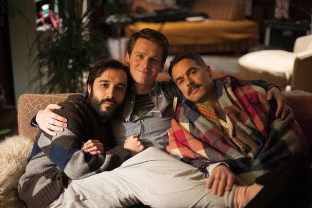Frankie Alvarez, Jonathan Groff and Murray Bartlett, as the central trio in Haigh’s new HBO series, Looking