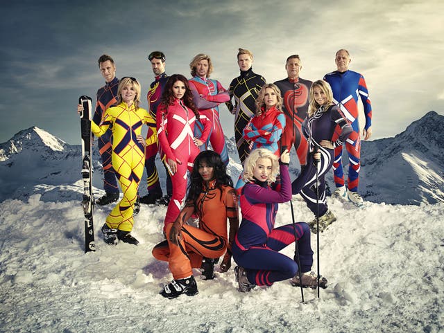 That's one hell of a lot of lycra: The 12 celebrities are in Austria training for new reality TV show, The Jump