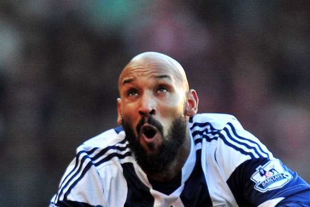 Nicolas Anelka is available to play against Everton on Monday as he awaits judgement from the FA