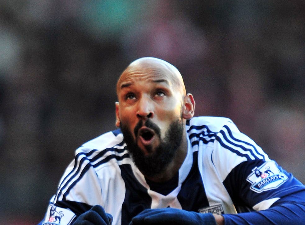 Nicolas Anelka is available to play against Everton on Monday as he awaits judgement from the FA