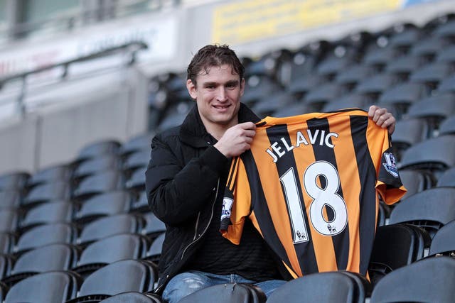 Nikica Jelavic, one of Hull's new signings, is unveiled at the KC Stadium. With his top-flight experience he should soon make an impact