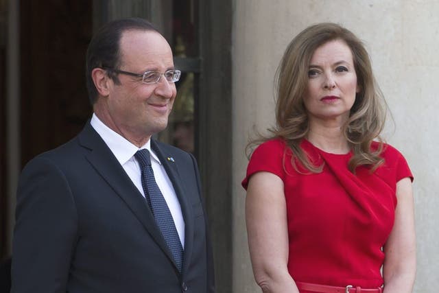 Valérie Trierweiler left hospital in Paris yesterday, a week after reports emerged that her partner, President François Hollande, was having an affair with the actress Julie Gayet