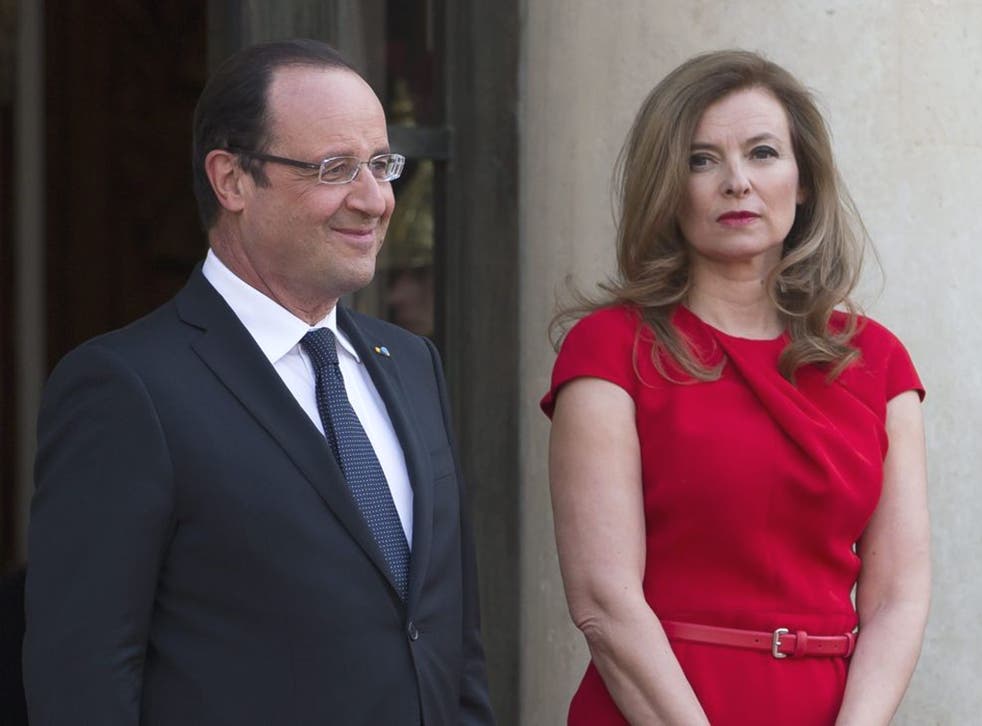 Valérie Trierweiler left hospital in Paris yesterday, a week after reports emerged that her partner, President François Hollande, was having an affair with the actress Julie Gayet
