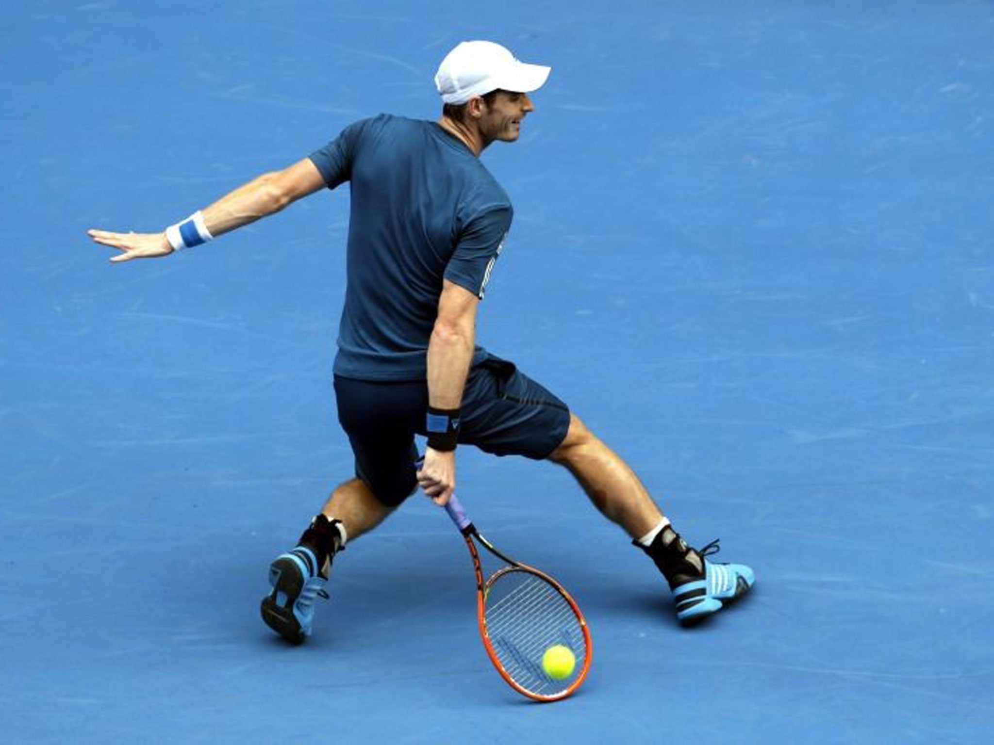 Blue wonder: Andy Murray is hot favourite to follow up his win against Feliciano Lopez and reach the quarter-finals