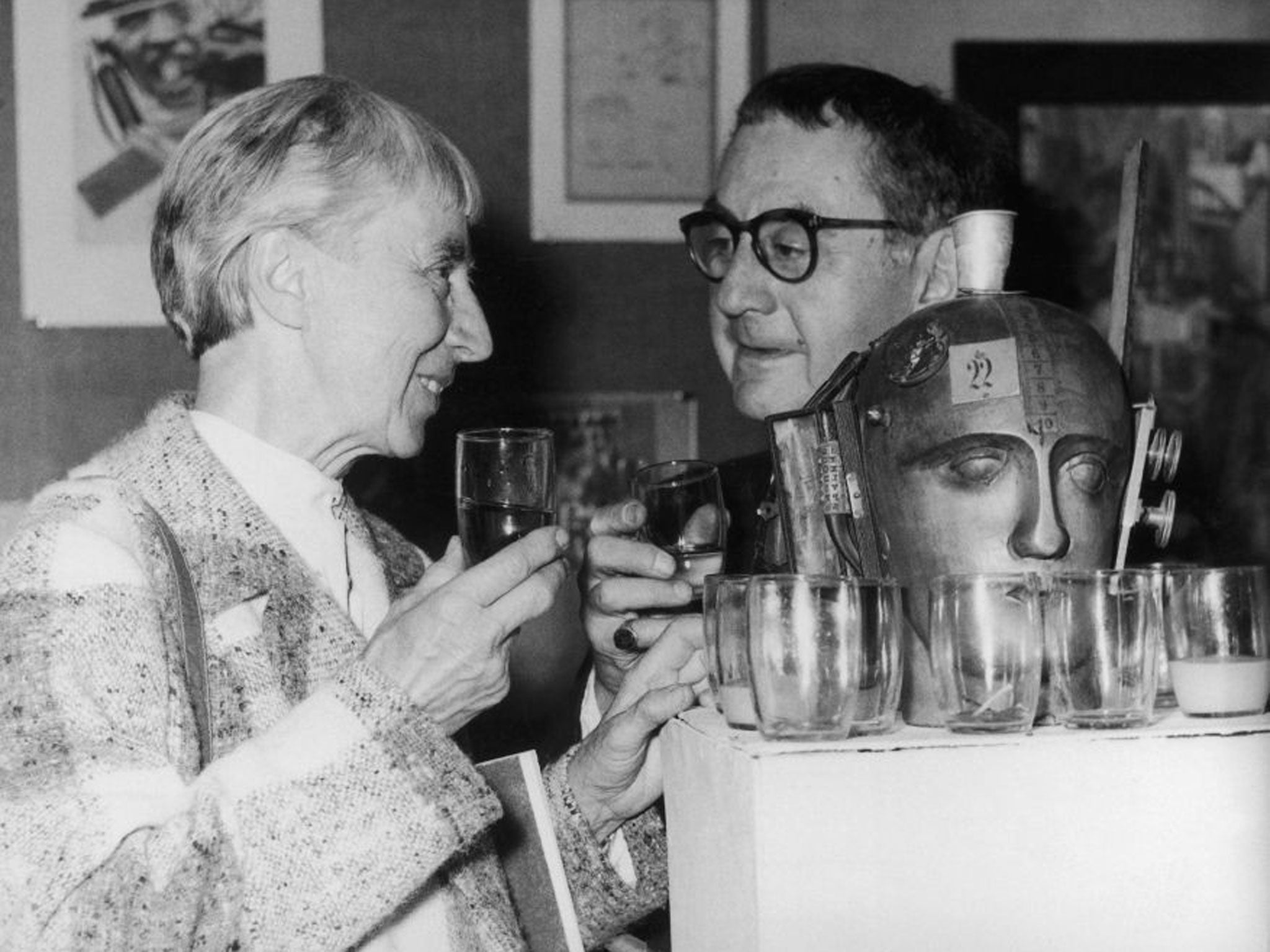 Hannah Höch with Man Ray in 1958