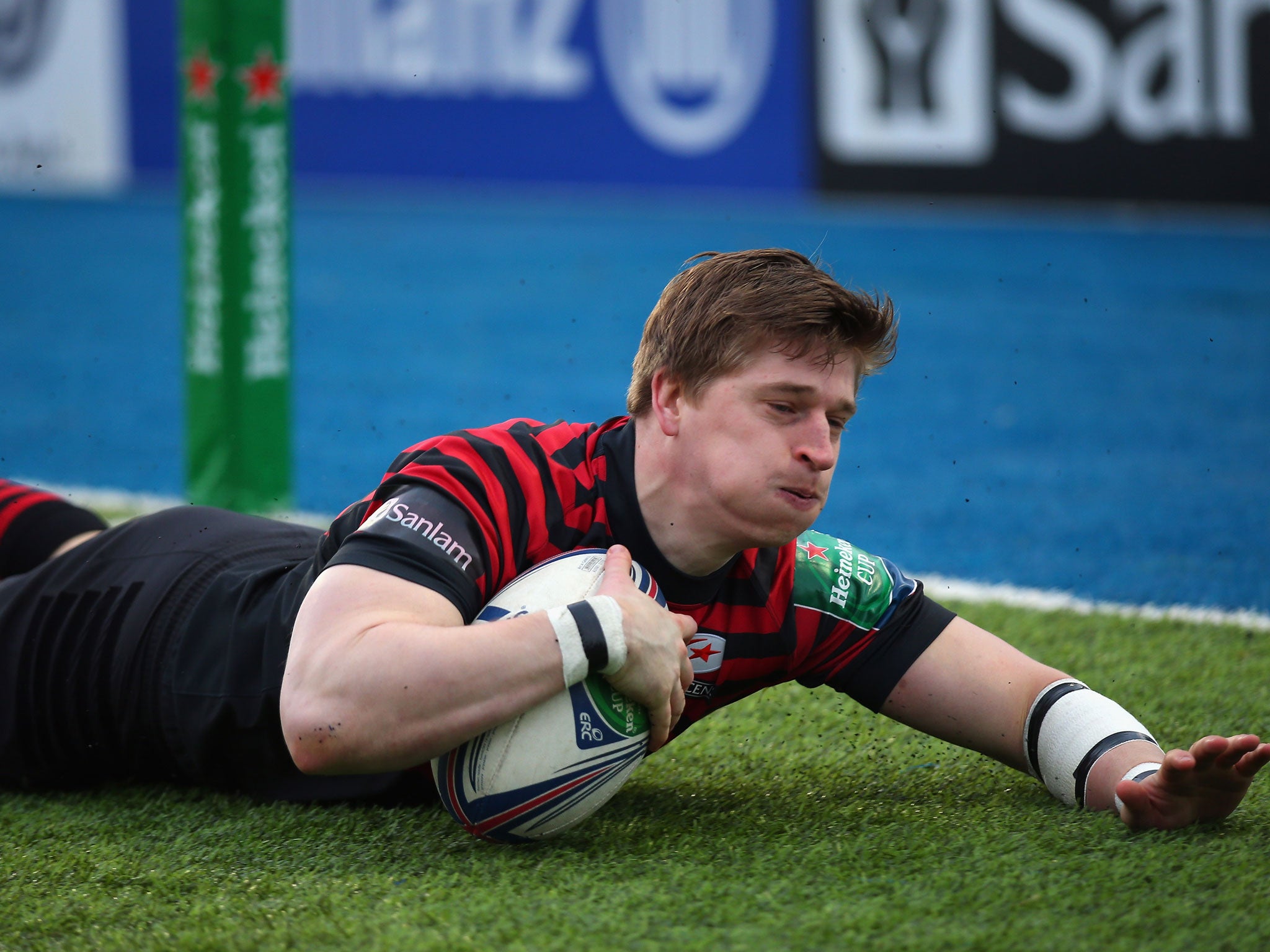 11. David Strettle
How do you respond to being continually overlooked by England? A hat-trick of tries isn't a bad start. Strettle was handed his first on a plate by Duncan Taylor, but finished his second and third tries well, with a perfect chip and chas