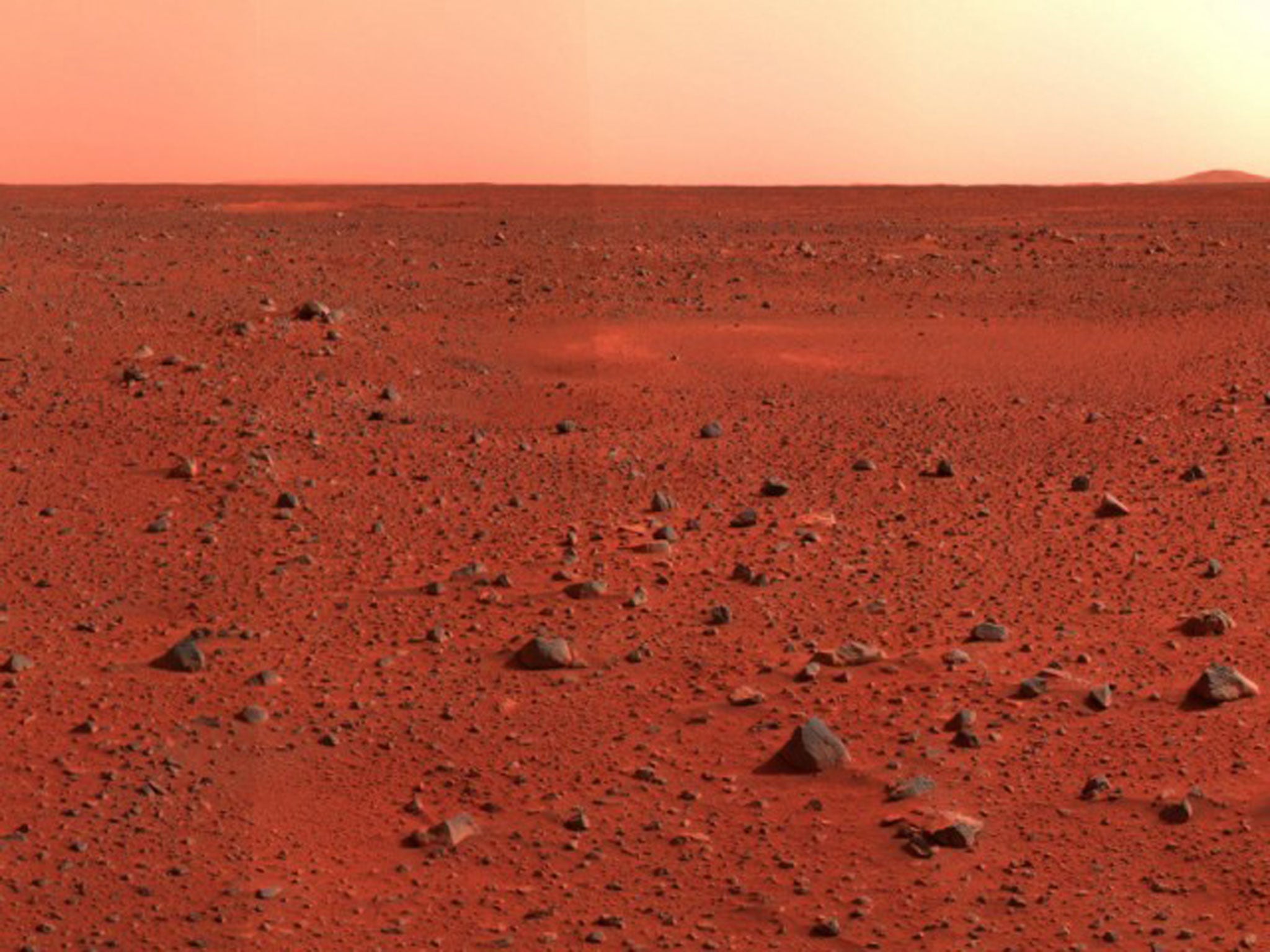 An illustration of the surface of Mars