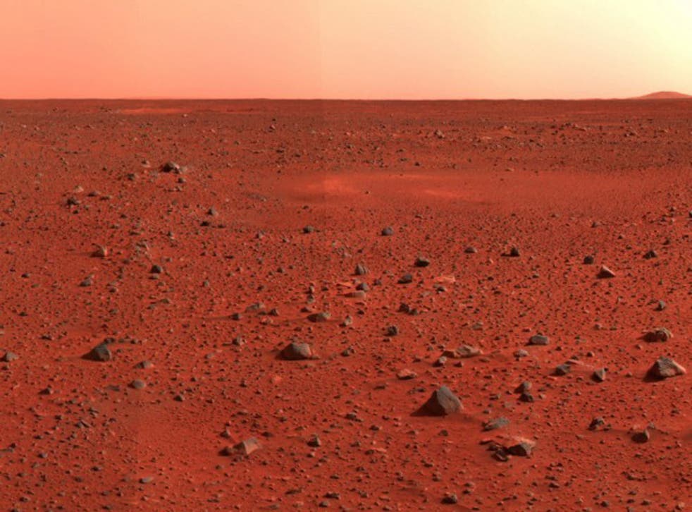 An illustration of the surface of Mars