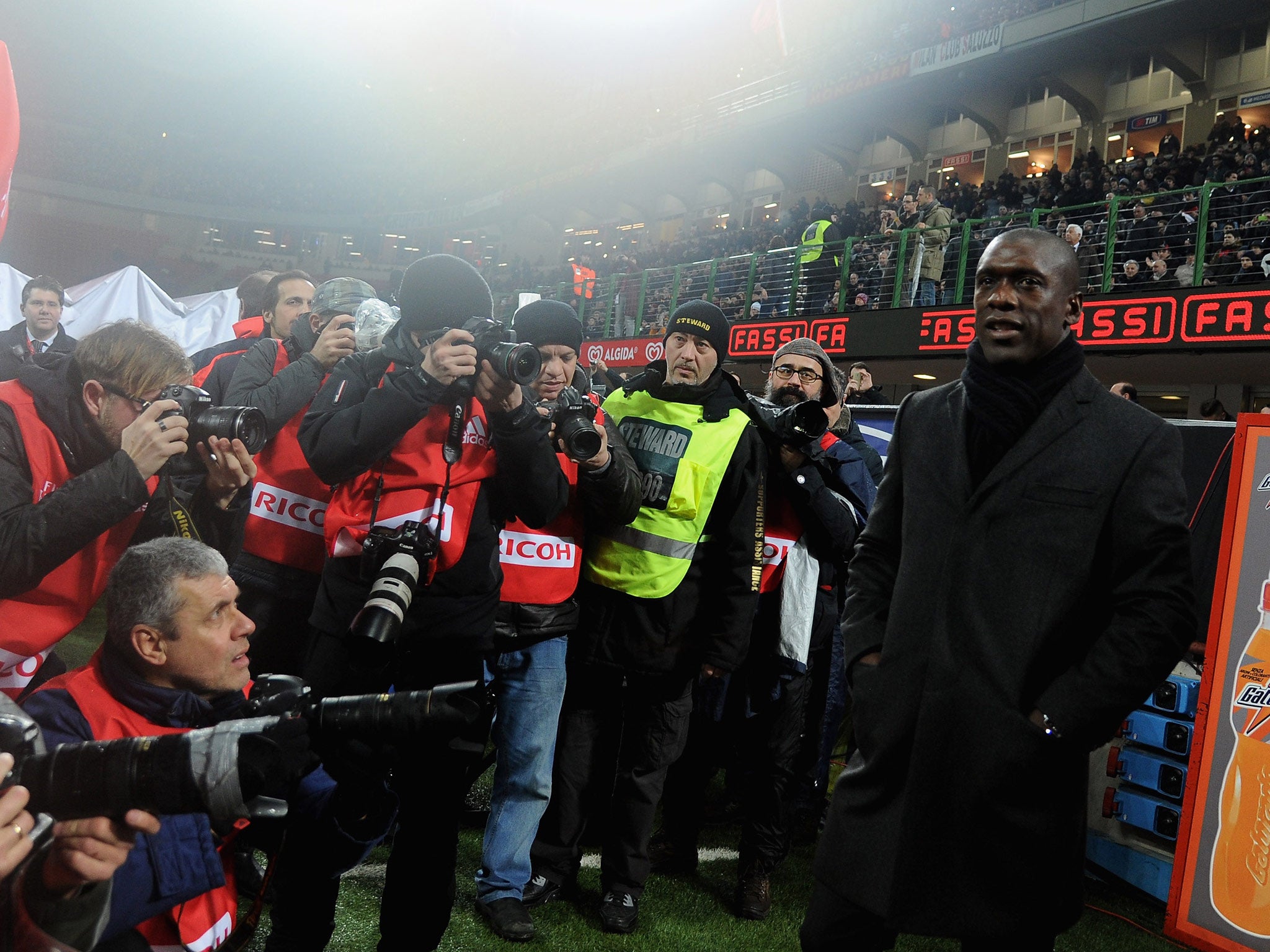 Clarence Seedorf takes charge of his first AC Milan match