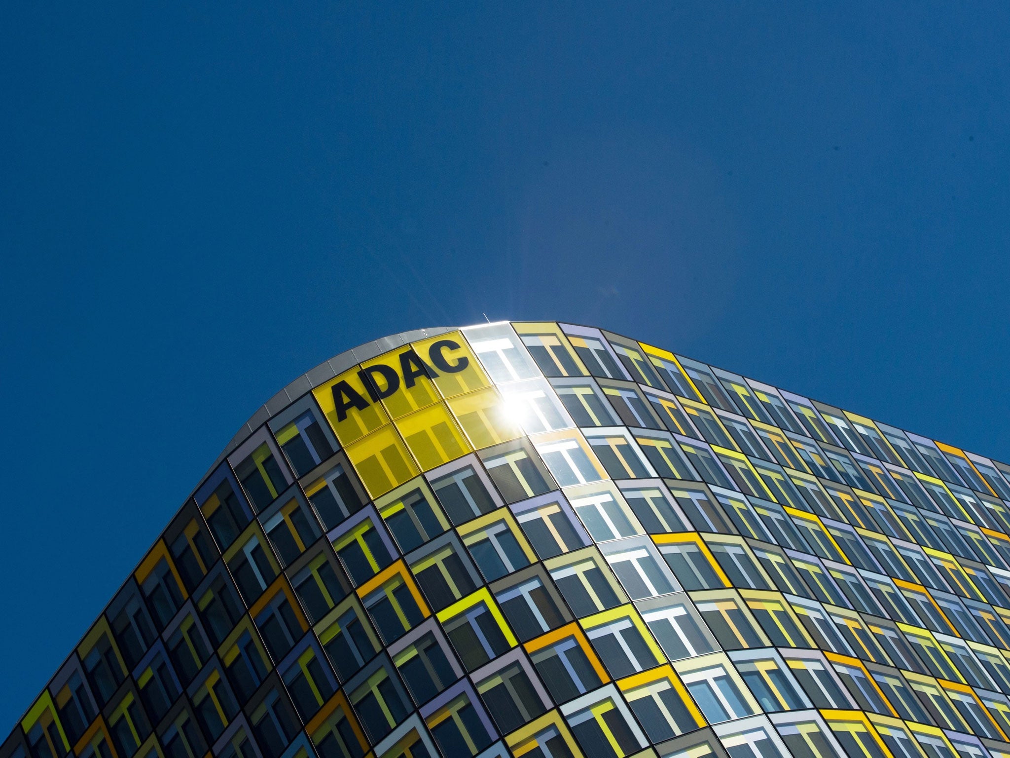 The headquarters of the German automobile club ADAC in Munich; ADAC has admitted of having manipulated the number of participants and votes of the car prize 'Yellow Angel'