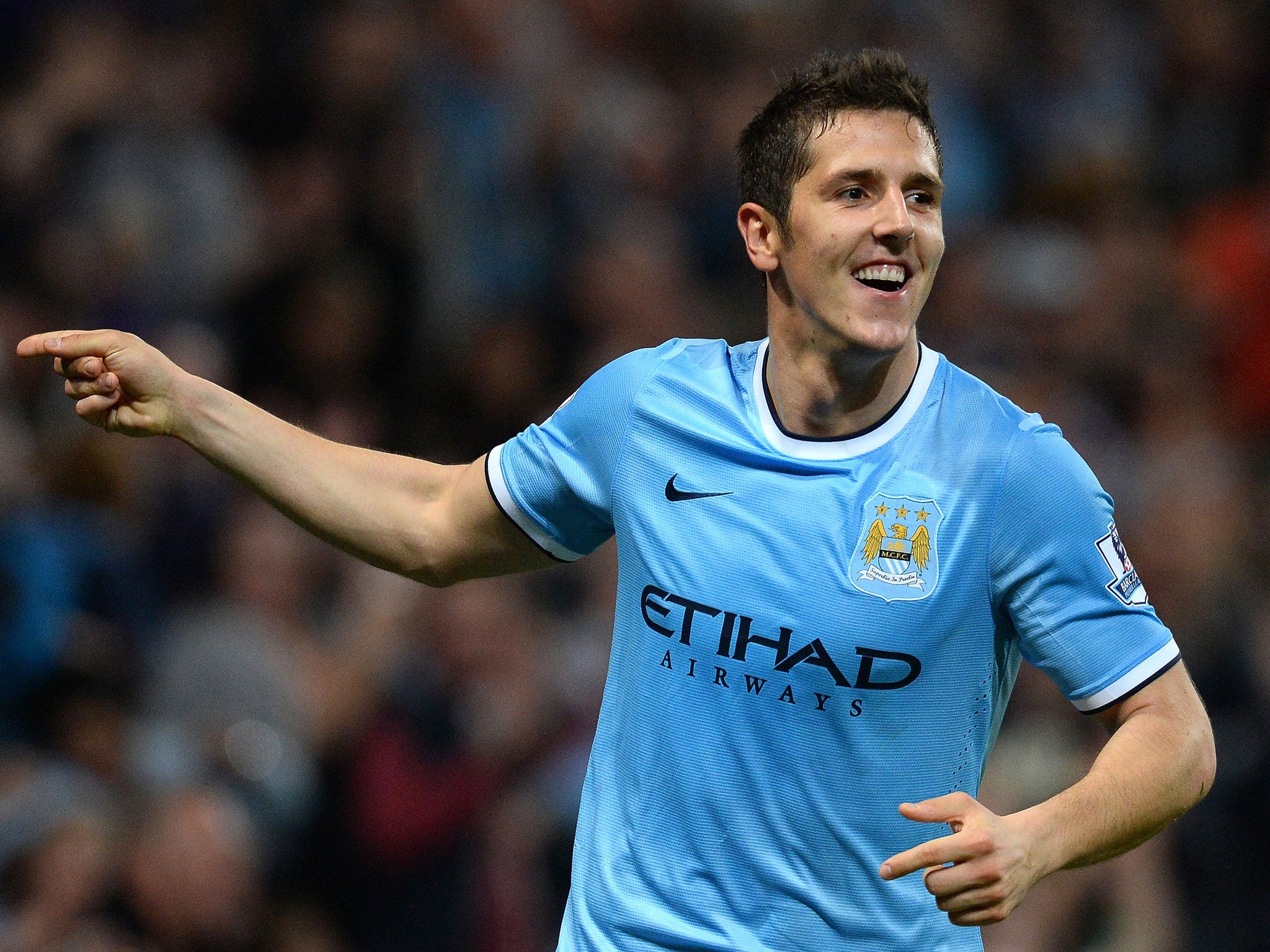 Manchester City forward Stefan Jovetic is expected to be in action against Chelsea on Monday night