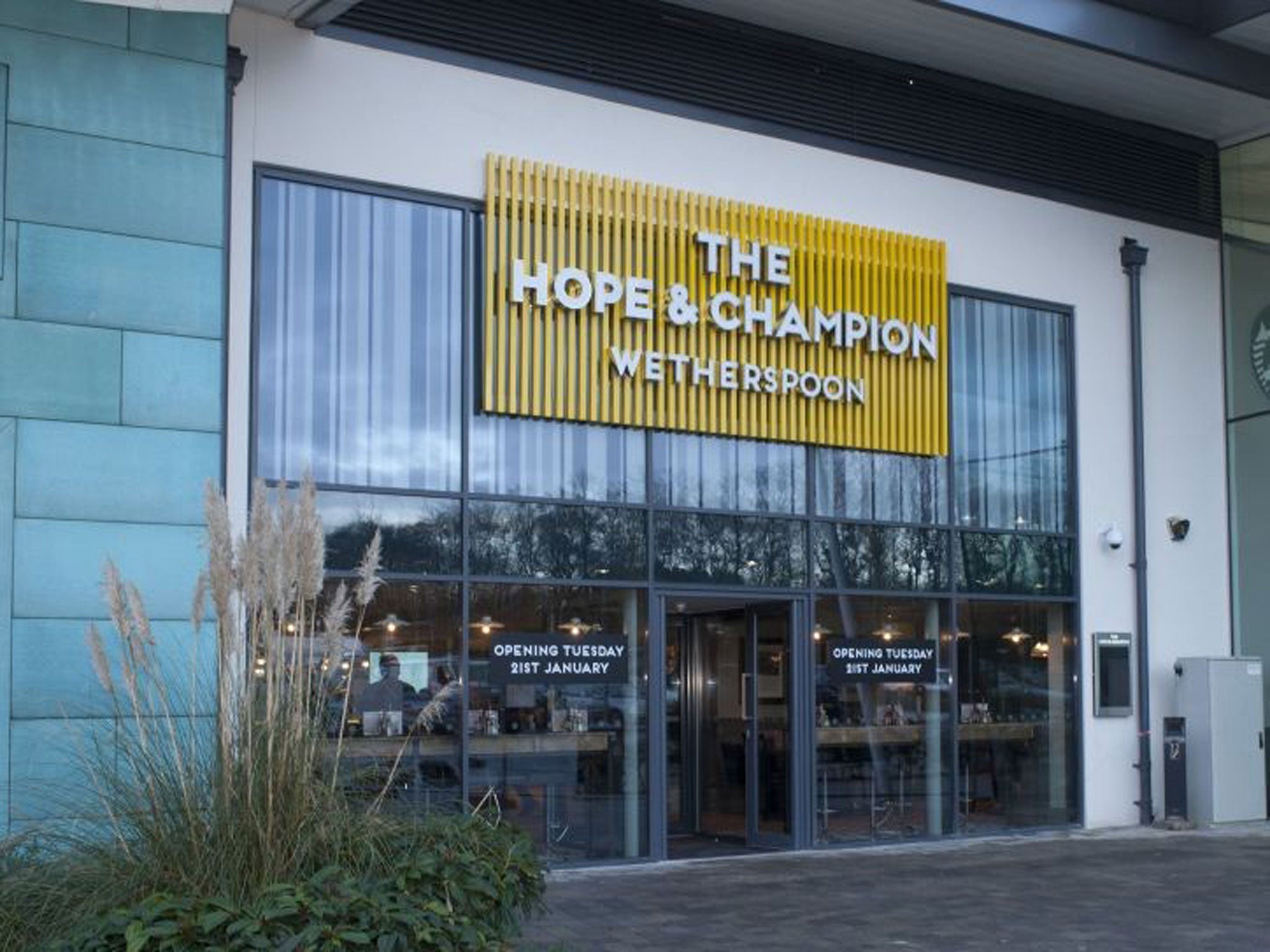 The new JD Wetherspoon pub which has opened at the Extra Motorway Service Area at junction 2 of the M40 in Beaconsfield