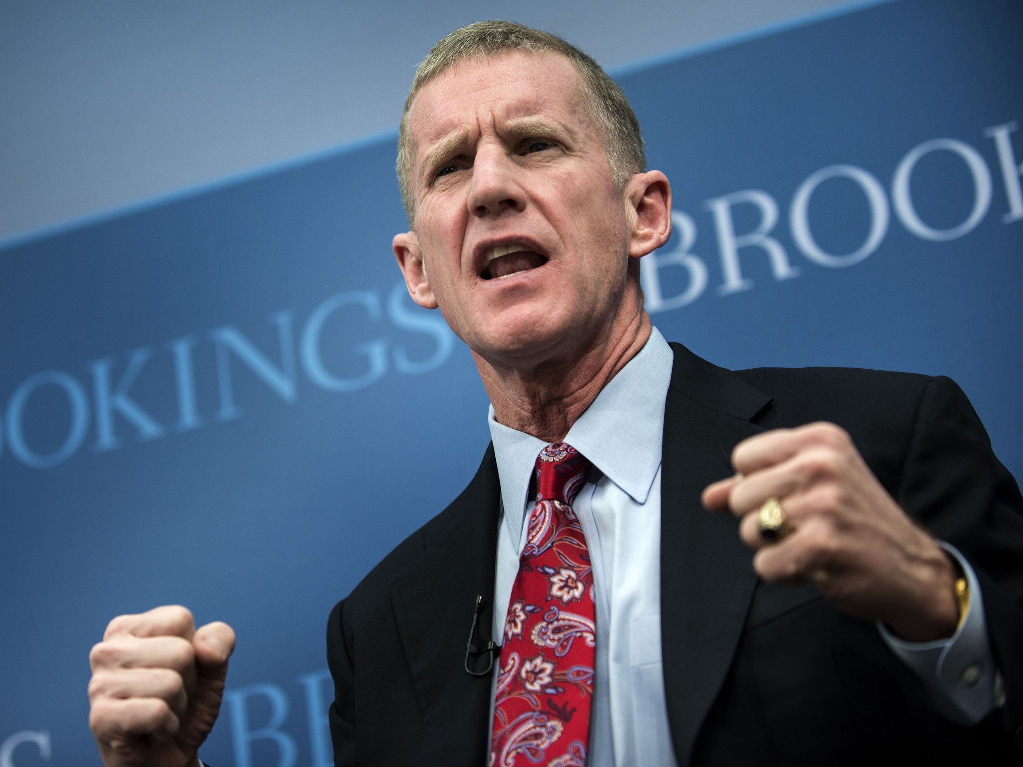 Retired US Army Commander Stanley McChrystal giving a speech last year in Washington, D.C.
