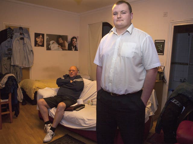 Danny Cousins, 21, and his 66-year-old father, Mick, are sharing a one-bed flat in Luton while Danny saves for a house