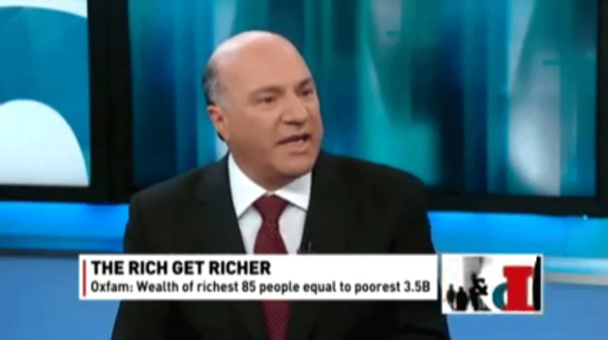 Kevin O'Leary was met with a look of incredulity from co-host Amanda Lang